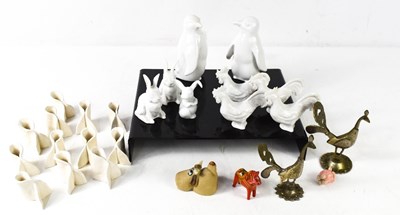 Lot 41 - A group of twelve studio pottery bud vases, or...