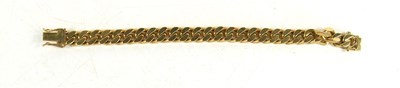 Lot 21 - A 9ct gold curb link bracelet, 50.8g.