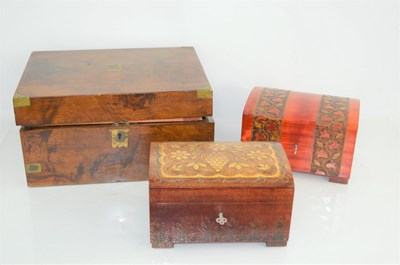 Lot 317 - A 19th century brass bound writing slope...