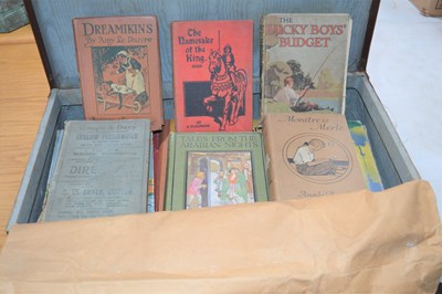 Lot 365 - A vintage suitcase together with a quantity of...