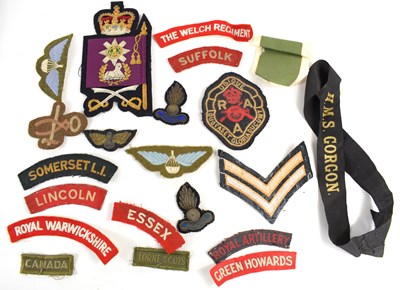 Lot 18 - A group of regimental patches to include Lorne...