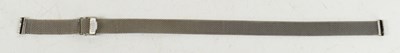 Lot 159 - A 14k white gold Kreisler mesh strap, likely...