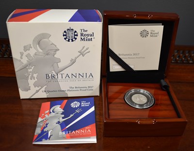 Lot 258 - A Royal Mint Britannia 2017 UK Quarter-Ounce...