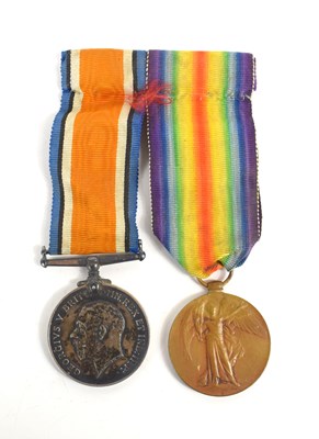 Lot 16 - A group of two WWI medals awarded to PTE J....