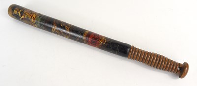 Lot 419 - A Victorian Police truncheon, painted with a...