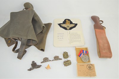 Lot 447 - A WWII 1939-1945 service medal together with a...