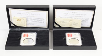 Lot 36 - Two Datestamp silver 1oz Britannia coins, 2018...