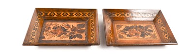 Lot 3 - A near pair of 19th century Tunbridge Ware pin...