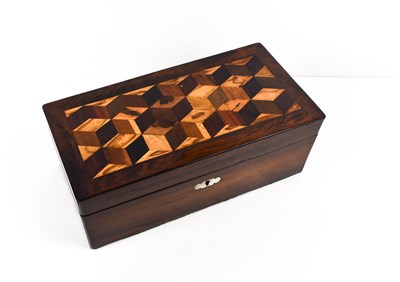 Lot 23 - A Georgian early 19th century rosewood box,...