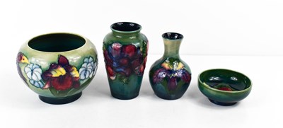 Lot 259 - A group of Moorcroft pottery to include two...