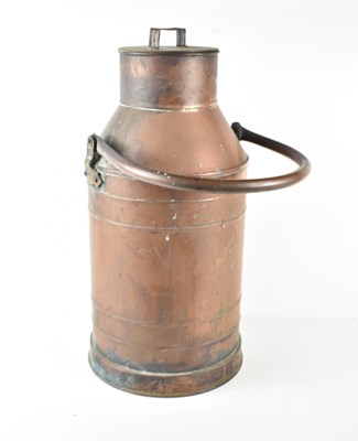 Lot 447 - A vintage copper water or milk pail, with...