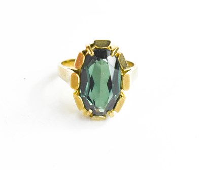 Lot 60 - An 8ct modernist style dress ring, set with a...