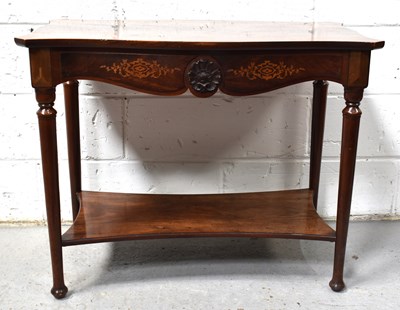 Lot 552 - A 19th century flame mahogany side table with...