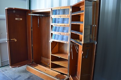 Lot 553 - A vintage gentlemans Compactom oak wardrobe,...