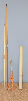 Lot 287 - An early 20th century longbow stamped Thompson...