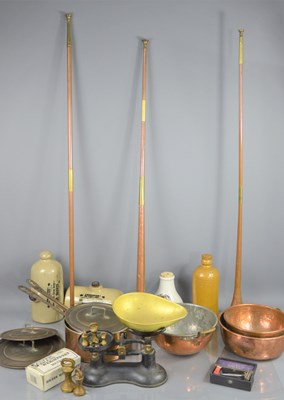 Lot 273 - A group of early 20th century copper saucepans...