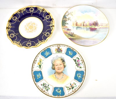 Lot 28 - A Minton wall plate handpainted by J. Kalisz...