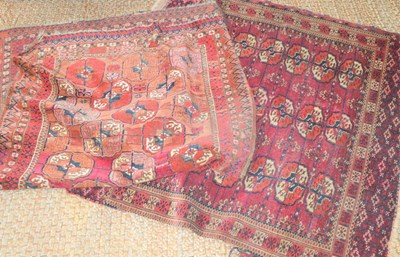 Lot 477 - Two Middle Eastern rugs, red ground with...