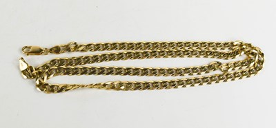 Lot 212 - A 9ct gold curb link chain, 34.26g, 61cm long,...