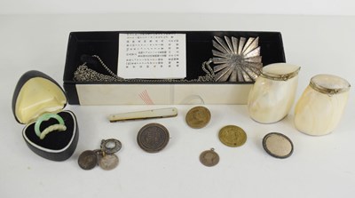 Lot 330 - A group of silver items including a silver...