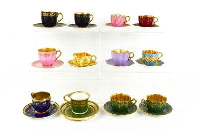 Lot 4 - A group of twelve coffee demitasse, of various...