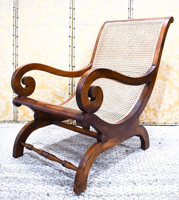 Lot 471 - A Regency period mahogany bergere armchair...