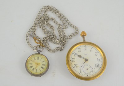 Lot 395 - An early 20th century 8 day travel clock made...