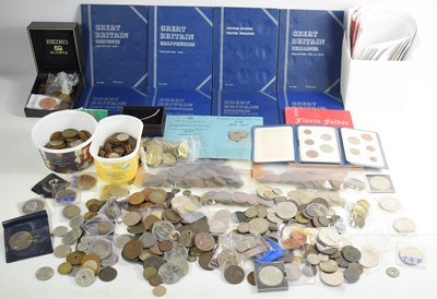 Lot 252 - A collection of coins to include copper...