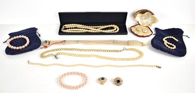 Lot 132 - A group of simulated vintage pearls, choker,...