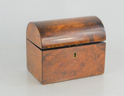 Lot 314 - A Victorian walnut dome topped tea caddy