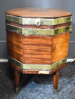 Lot 266 - A 19th century mahogany octagonal form wine...