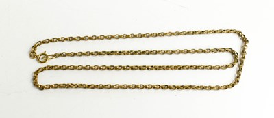 Lot 150 - A 9ct gold chain link necklace, with a hoop...