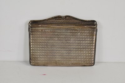 Lot 7 - An unusual silver card case of rectangular...