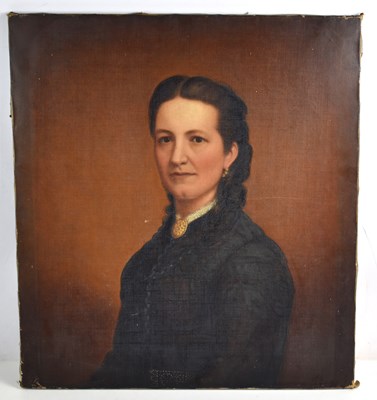 Lot 420 - A 19th century portrait of a young woman...