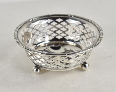 Lot 8 - A small silver bon bon dish with pierced...