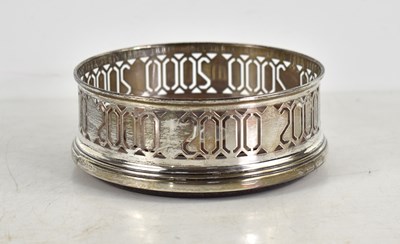 Lot 360 - A silver wine coaster to commemorate the...