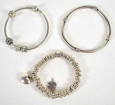 Lot 131 - A silver Pandora bracelet together with a...