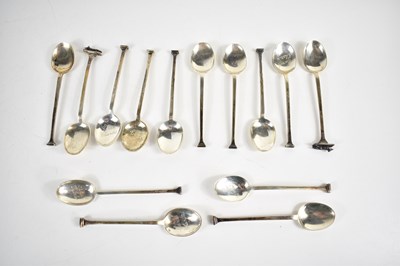 Lot 106 - A group of silver coffee spoons, to include a...