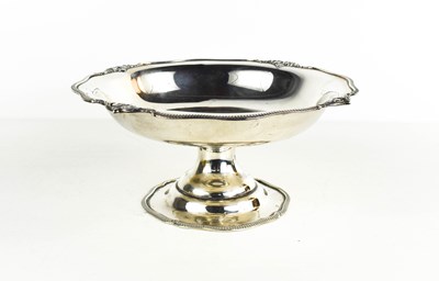 Lot 36 - A silver pedestal dish / comport, with shaped...