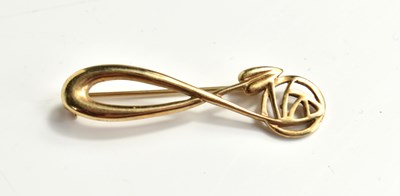 Lot 143 - A 9ct gold brooch in the Charles Rennie...