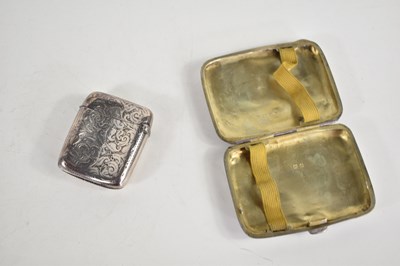 Lot 12 - A Victorian silver vesta case together with a...