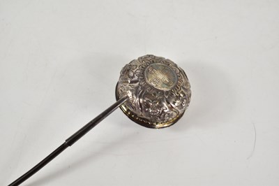Lot 13 - A George II white metal toddy ladle, the bowl...