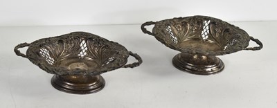 Lot 14 - A pair of Victorian silver bon bon dishes,...