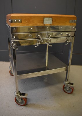 Lot 555 - A modern profesional butchers block with a...