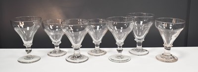 Lot 99 - A group of Georgian and later glass stem...