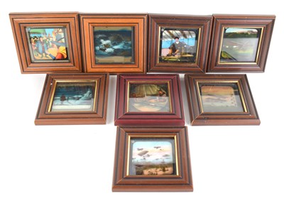 Lot 307 - A group of handpainted magic lantern slides...