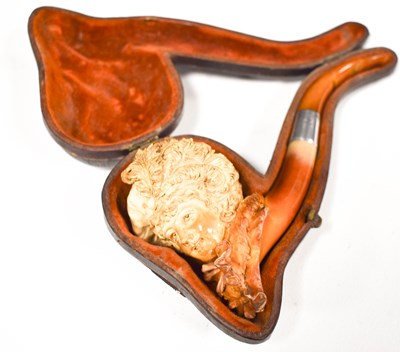 Lot 86 - A 19th century meerschaum pipe in the form of...