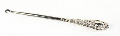Lot 277 - CHARITY LOT: A Victorian silver button hook,...