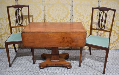 Lot 460 - A Victorian dropleaf mahogany pedestal table,...