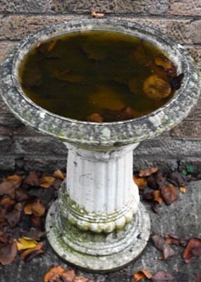 Lot 481 - A reconstituted stone birdbath. 42 (diameter)...